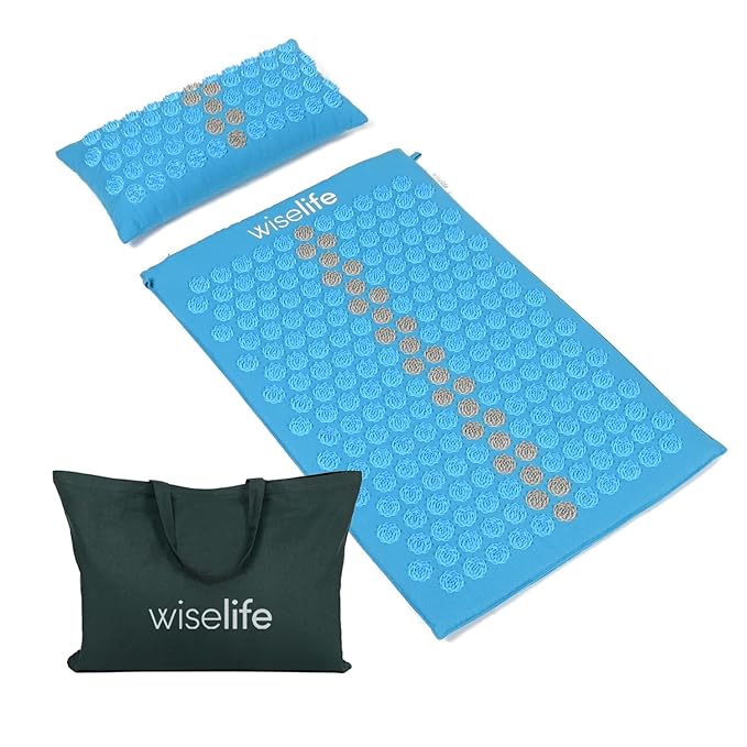 Acupressure Mat and Pillow Set with Bag