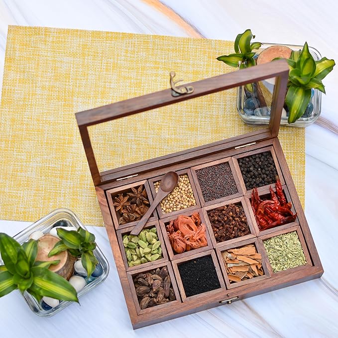 masala box wooden