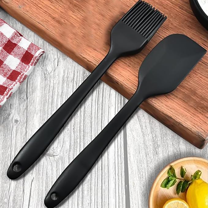 Spatula with brush set