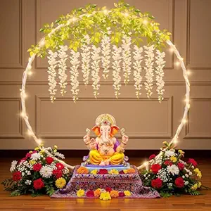 Ganapathi Decoration setup
