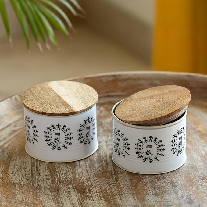 Multi Utility Storage Metal Jars for Kitchen Storage
